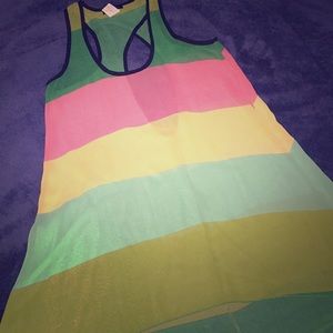 High low striped top.